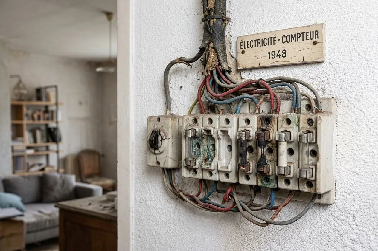 Électricien à Saint-Maur-des-Fossés — avant (chantier 1) Électricien à Saint-Maur-des-Fossés — avant (chantier 1)